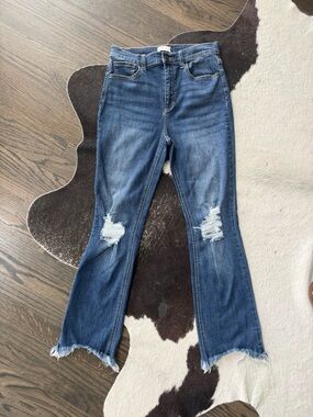 Classic Blue Distressed Women's Jeans